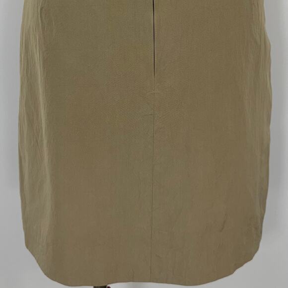 Escada Silk Pencil Skirt Asymmetrical Wrap Hem in Beige/Taupe Size 42 (US12) - Picture 8 of 11